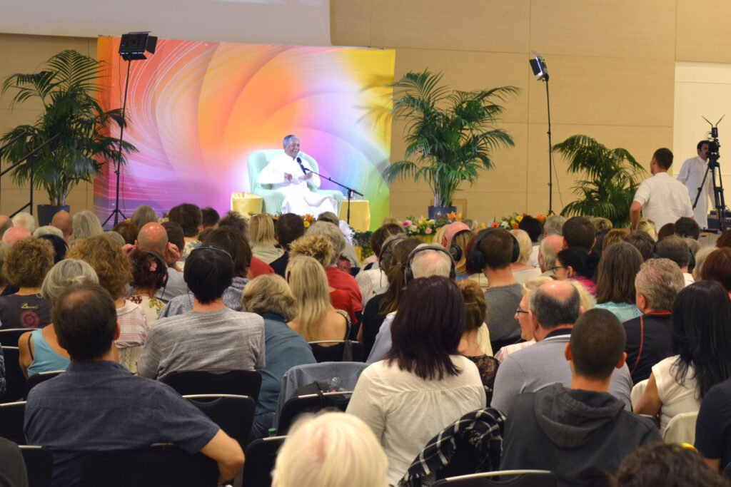 Akram Vignan community at a Gnan Vidhi event